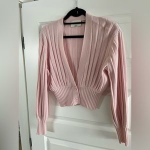 Wilfred Plunge Front Cardigan Pink